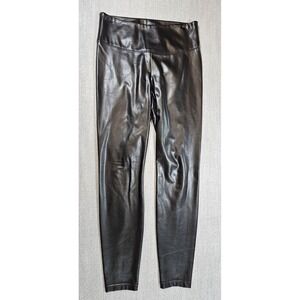 WHBM Runway Faux Leather Leggins Black Size 10 Stretch